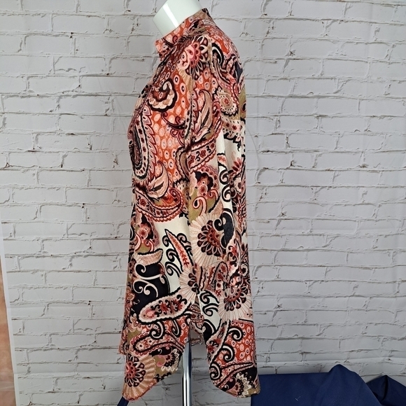 Zara Paisley Printed Overdized‎ Blouse - Picture 8 of 14